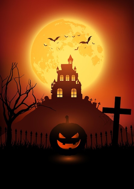 Spooky Halloween Landscape Background – Free Download