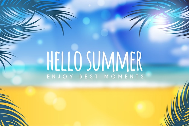 Hello Summer Blurred Theme – Free Stock Photo for Download