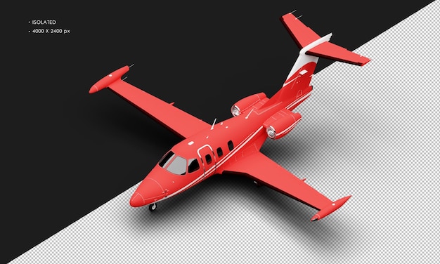 Realistic Matte Red Twin Engine Light Jet Airplane – Free Stock Photo for Download