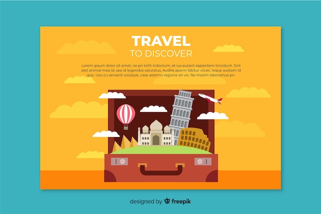 Flat Travel Banner Template – Free Stock Photo Download