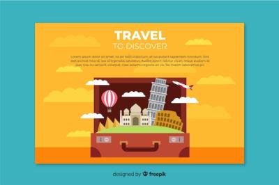 Flat Travel Banner Template – Free Stock Photo Download