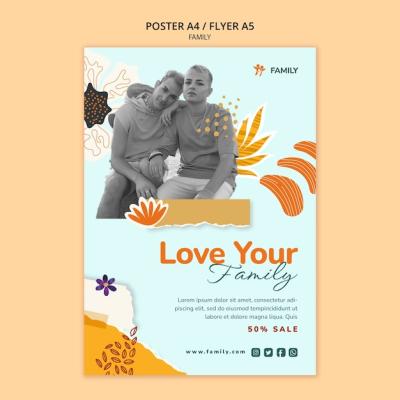 Family Workshop Vertical Poster Template – Free Download