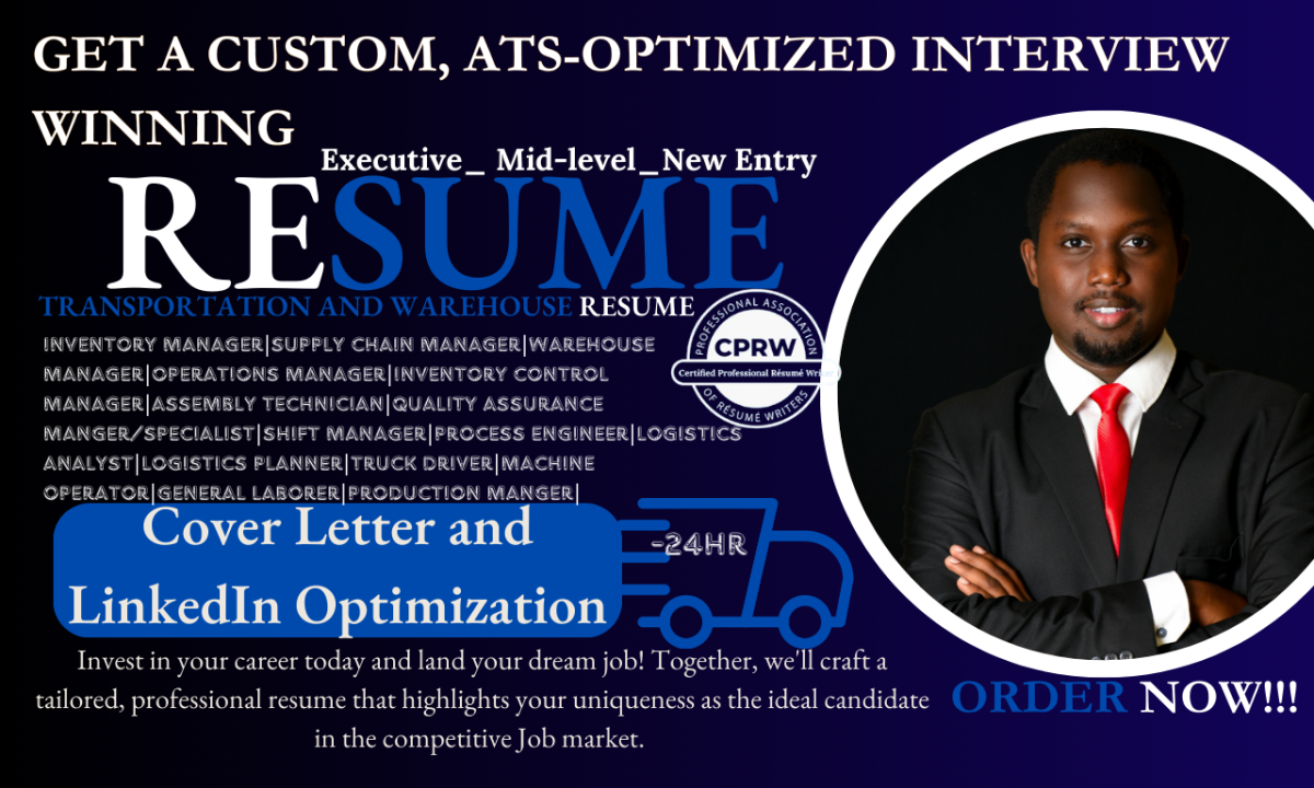 I Will Create Standout Resumes for Transportation, Warehouse, and Supply Chain Roles