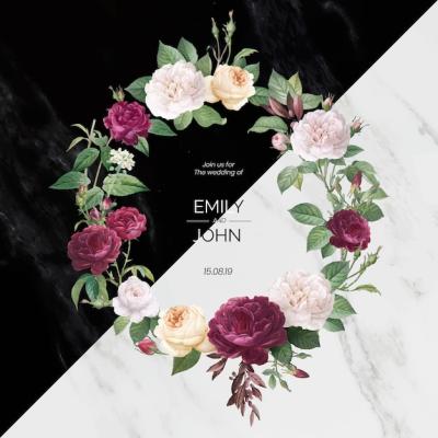 Beautiful Floral Wedding Invitation – Free to Download