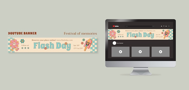 Festival of Memories YouTube Banner Template – Free Download