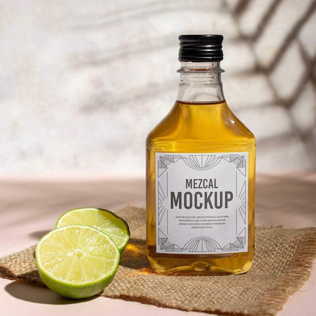 Bottle of Mezcal Drink with Limes – Free Stock Photo for Download