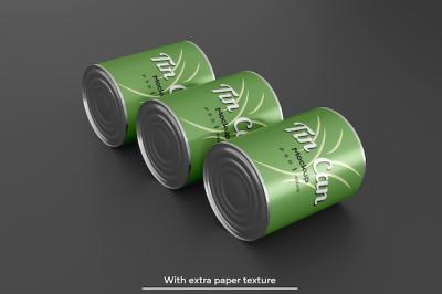 Metal Tin Can Mockup for Free Download