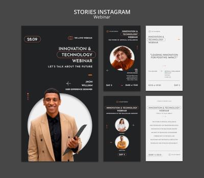 Webinar Concept Instagram Stories Template – Free Download