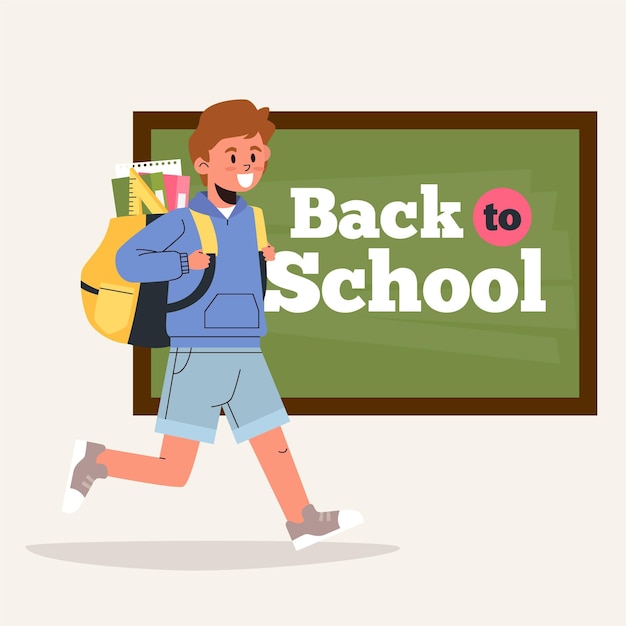 Back to School Flat Design Concept – Free Stock Photo Download