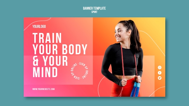 Body Training Banner Template – Free Download