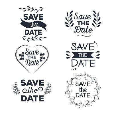 Lovely Lettering Pack for Save the Date Invitations – Free Download