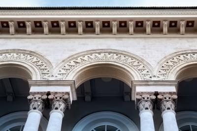 Close-Up of an Old Building Facade – Free Download