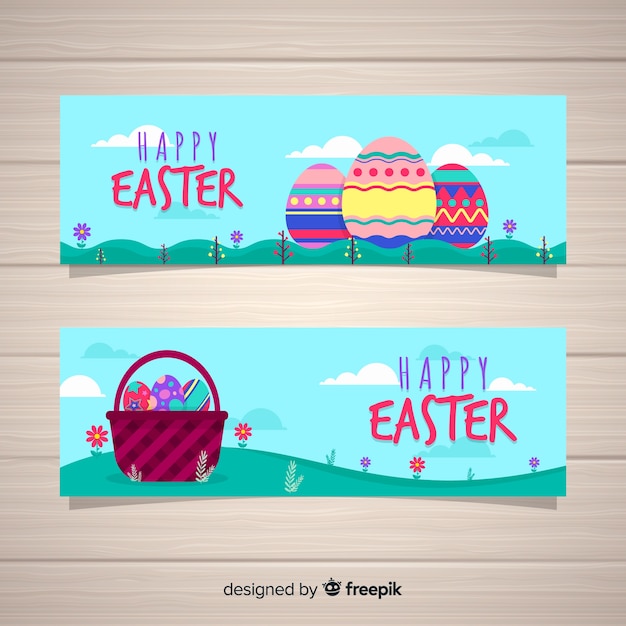 Colorful Easter Day Banner – Free Download