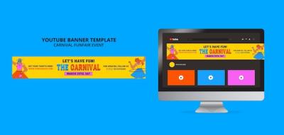 Carnival Entertainment YouTube Banner Template – Free Download