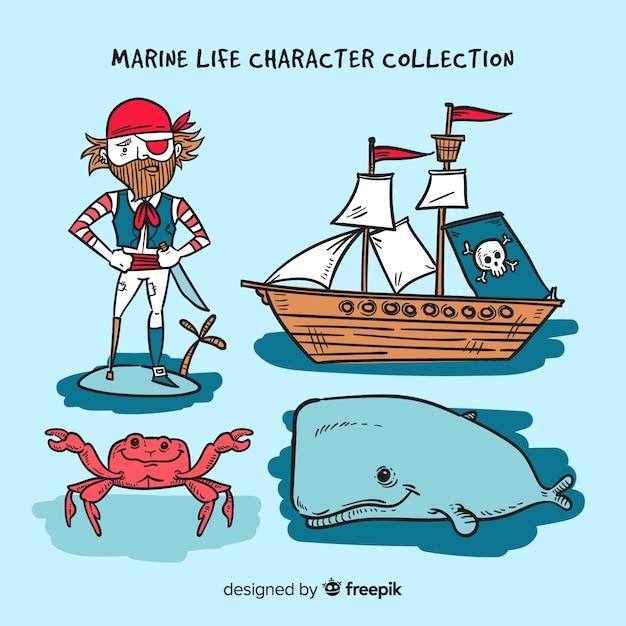 Marine Life Character Collection – Download Free Stock Photos