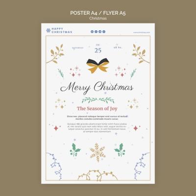 Colorful Christmas Vertical Print Template – Free to Download