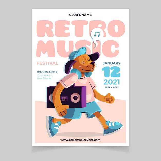 Illustrated Music Event Poster Design for 2021 – Free Download