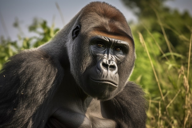 Gorilla Portrait 3D Rendering – Free Download