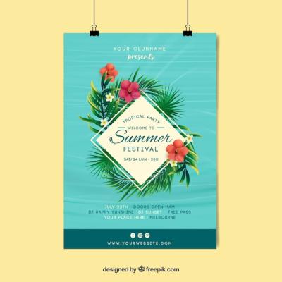 Summer Festival Poster – Free Download, Free Stock Photo