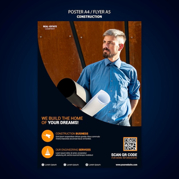 Construction Poster Template – Free Download