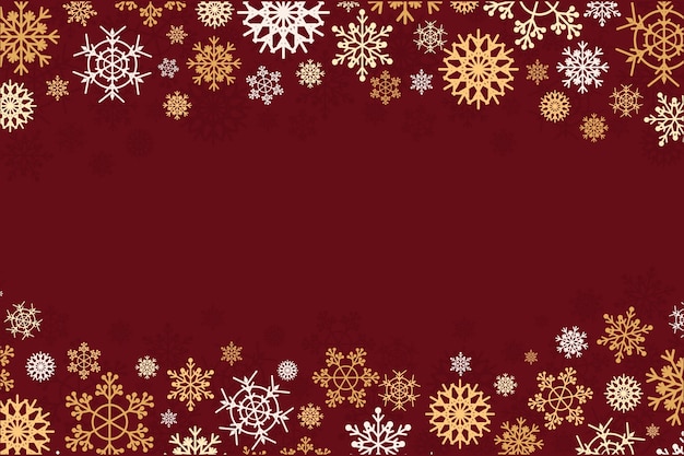 Flat Design Snowflake Border – Free Download