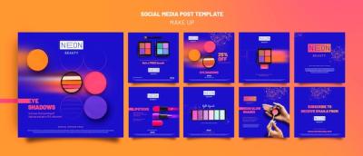 Neon Type Instagram Posts Template – Free Download