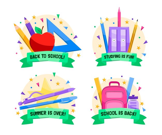 Back to School Labels Collection – Free Download