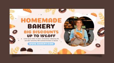 Hand Drawn Bakery Template Design – Free Download