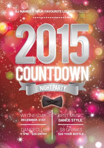 CMYK 2015 New Year Party Poster – Free Download