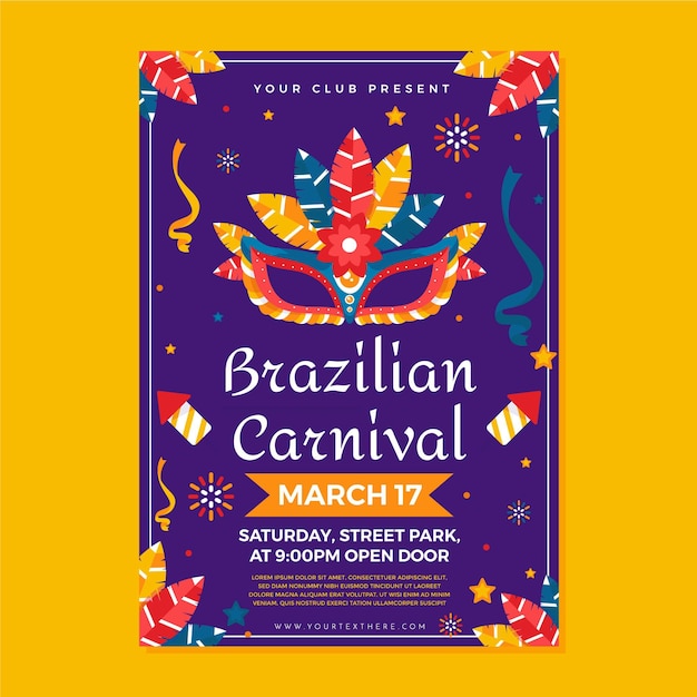 Brazilian Carnival Flyer Template – Free Download