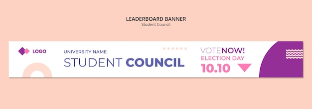 Student Council Leaderboard Banner Template Design – Free to Download