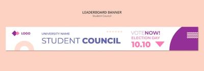 Student Council Leaderboard Banner Template Design – Free to Download