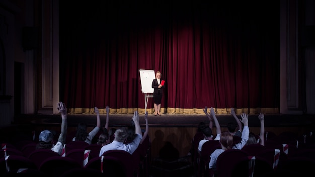 Female Speaker Presenting to Students at Workshop – Free Stock Photo, Download Free