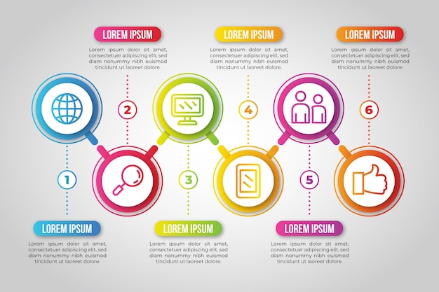 Gradient Timeline Infographic Template for Free Download