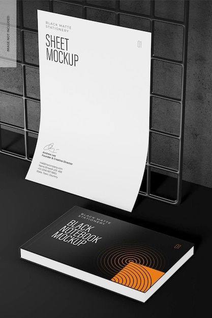 Black Notebooks Mockup: Opened and Closed – Free Download