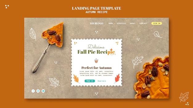 Autumn Recipe Web Template – Free Download