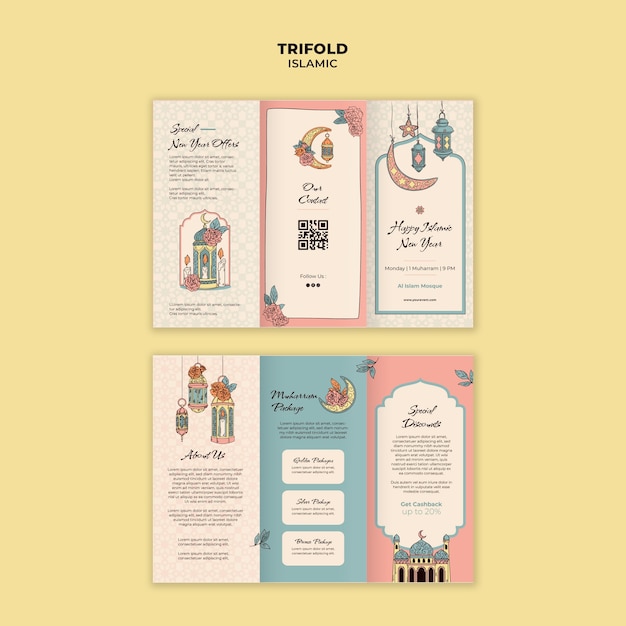 Islamic Trifold Brochure Template Design – Free Download