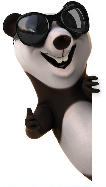 Funny Panda Bear 3D Rendering – Free Download