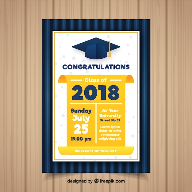 Graduation Invitation Template – Download Free Stock Photo