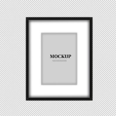 Black Picture Photo Frame Mockup – Free Download