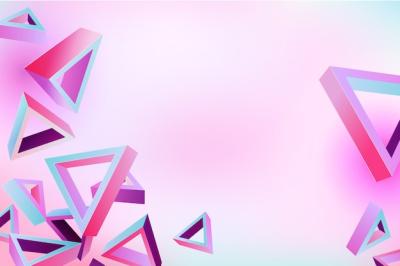 Vivid Color 3D Triangle Shape Wallpaper – Free Stock Photo, Download Free