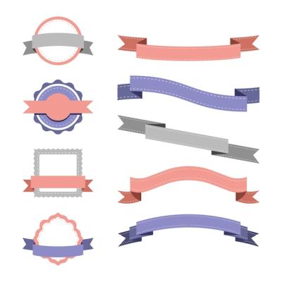 Pastel Badge Design Vectors – Free Download