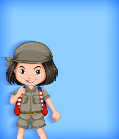 Girl Scout Cartoon Character – Free Download for Stock Photos