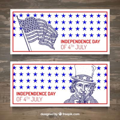 4th of July Banners – Free Download, Free Stock Photo