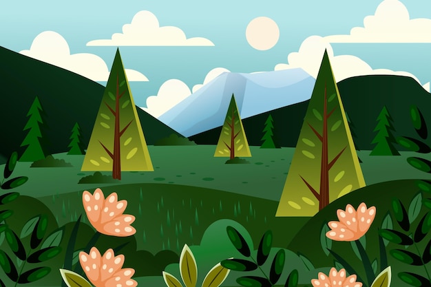 Natural Landscape Background for Video Conferencing – Free Download