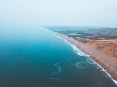 Aerial View of Point Reyes National Park Coastline – Free to Download