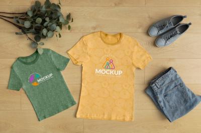 Family T-Shirt Mockup – Free Download