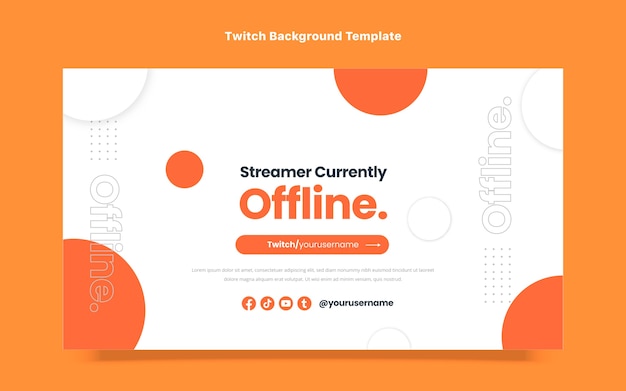 Flat Design Minimal Technology Twitch Background – Free Download