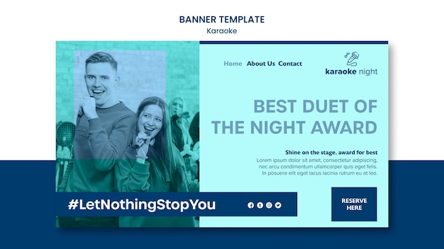 Karaoke Concept Banner Template – Free Download