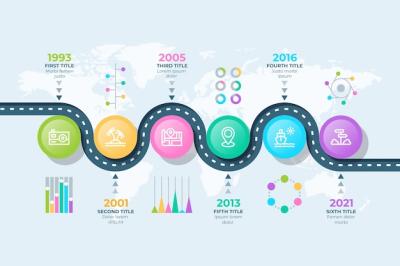 Flat Roadmap Infographic Template – Free Download